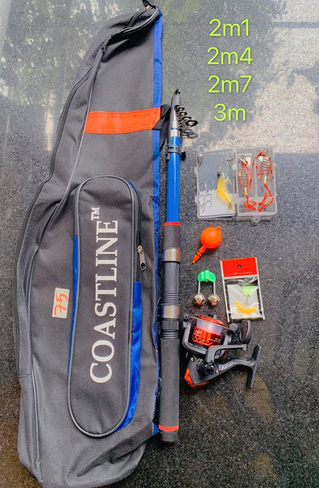 [HCM]Bộ Cần Câu Mua Là Câu Luôn Máy 200 Set Phụ Kiện Kèm Túi Đựng Cần 10 món