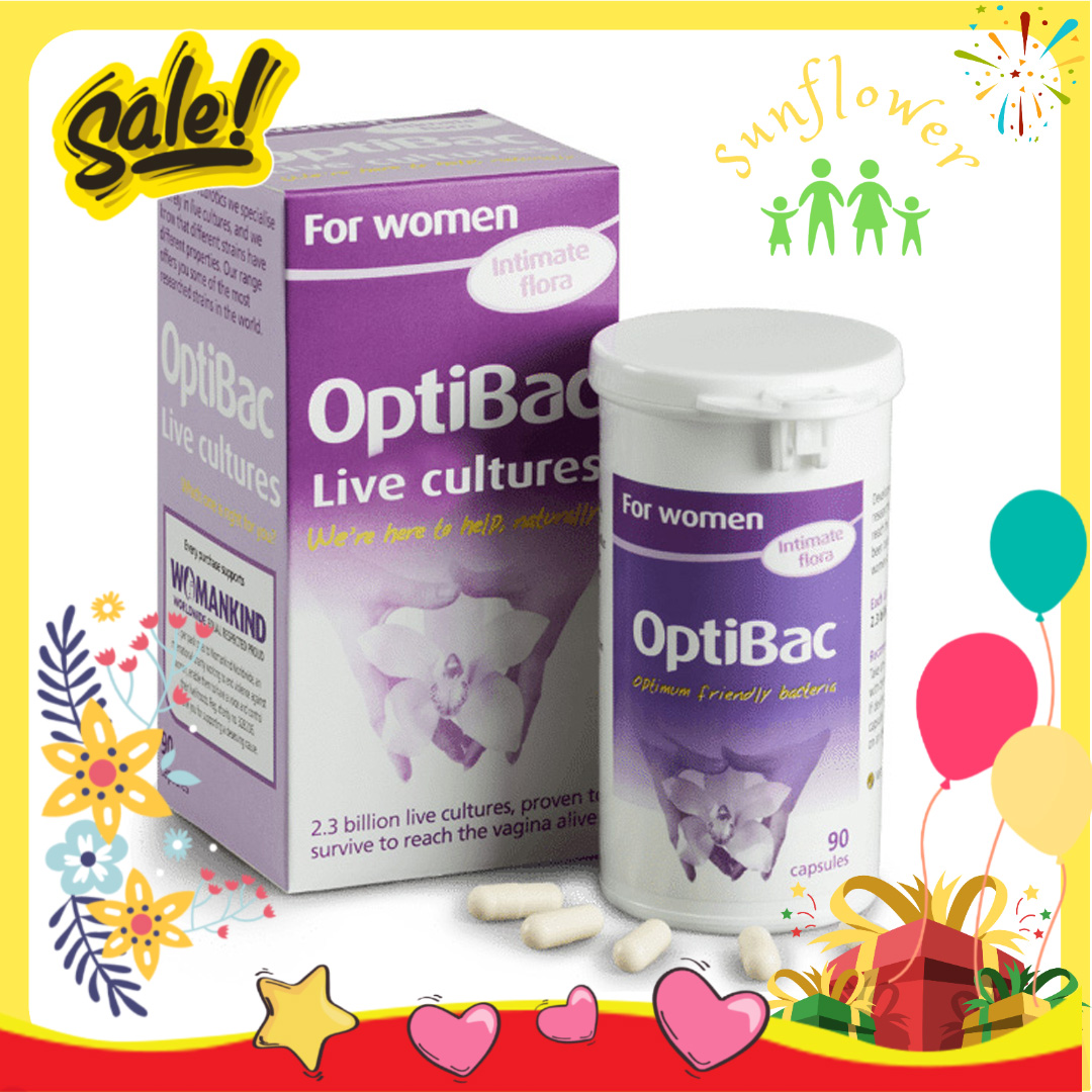 Men vi sinh Optibac tím Probiotics For Women cho phụ nữ hỗ trợ phụ khoa lọ