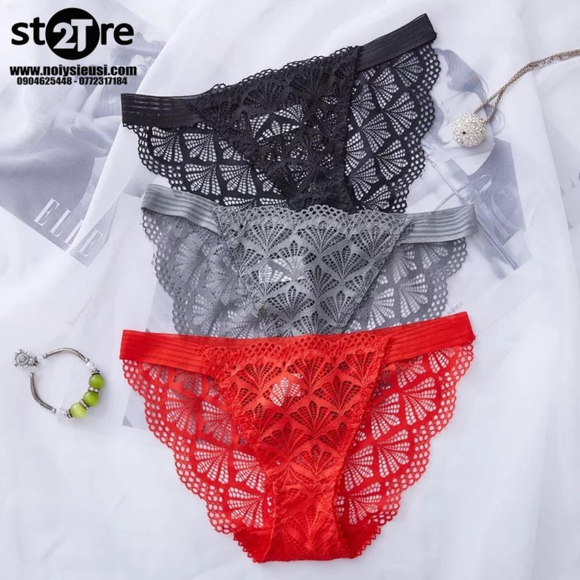 [4.4 HOÀN TIỀN 15%]COMBO 10 QUẦN LÓT NỮ REN SEXY 0370