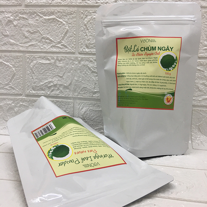 Bột lá chùm ngây 100g [Vườn Nhà Mình]