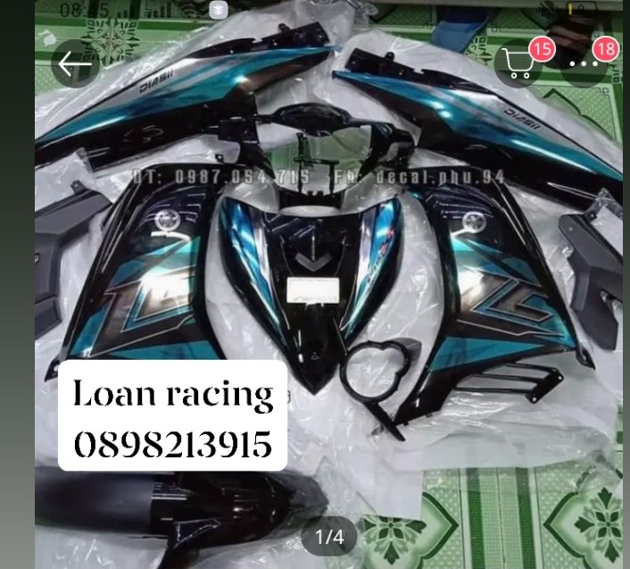 Dàn áo exciter 135 luôn tem 10 món dàn màu hàng zin chính hãng Yamaha
