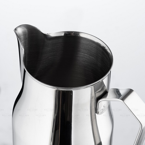 [HCM]Ca đánh sữa Motta màu bạc Inox 304 mũi tròn