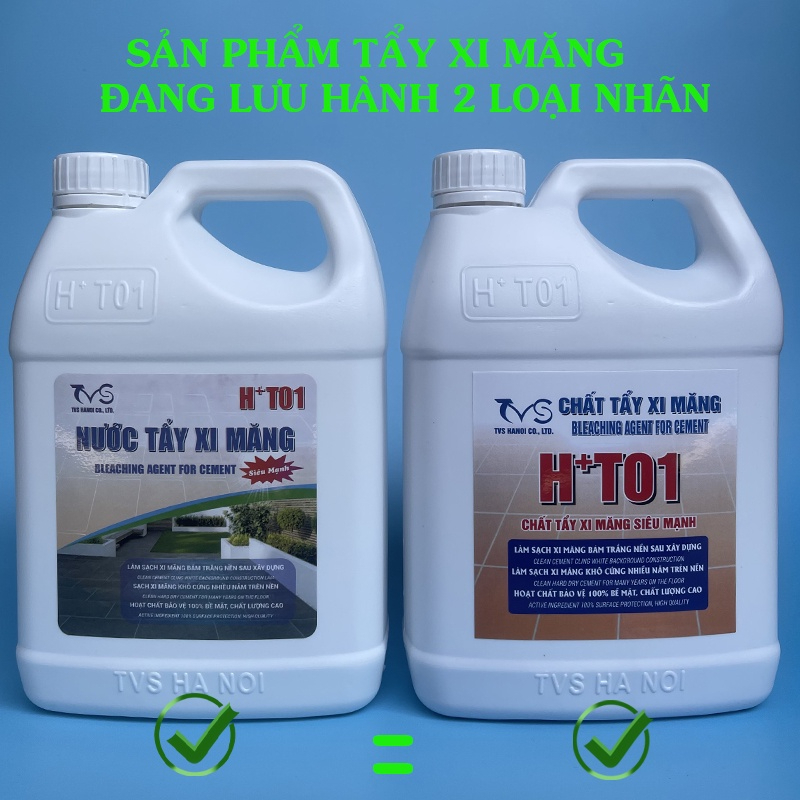 Chất tẩy xi măng ht01 can 1.8 lit, tẩy ron gạch loại mạnh- tvs hà nội group