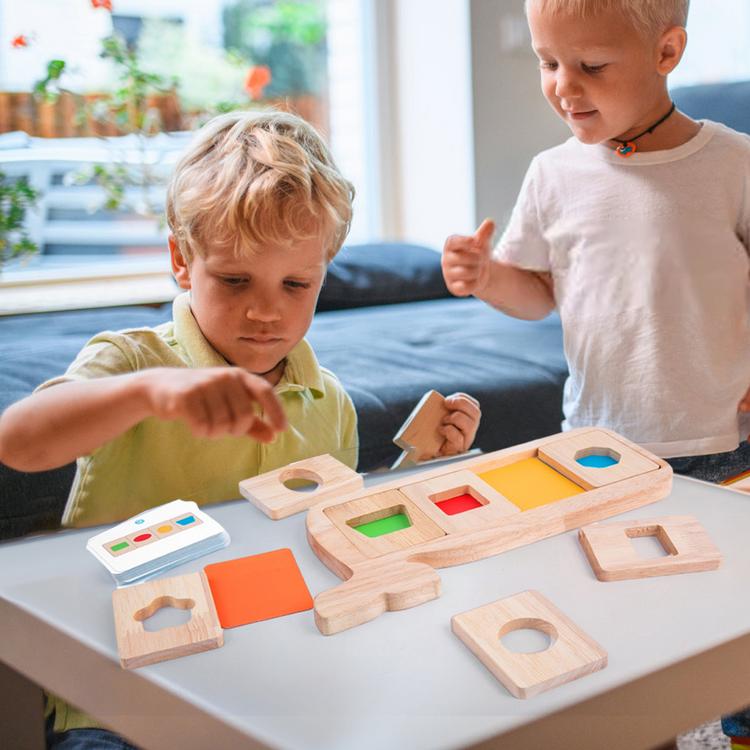 Montessori Color Matching Toys Geometric Sorting Toy In Whale Shape