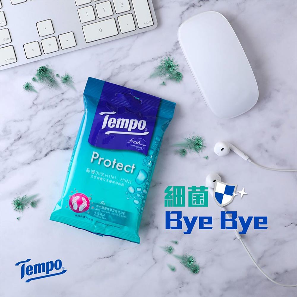 Khăn Giấy Ướt Tempo 10 Miếng Protect H5N1