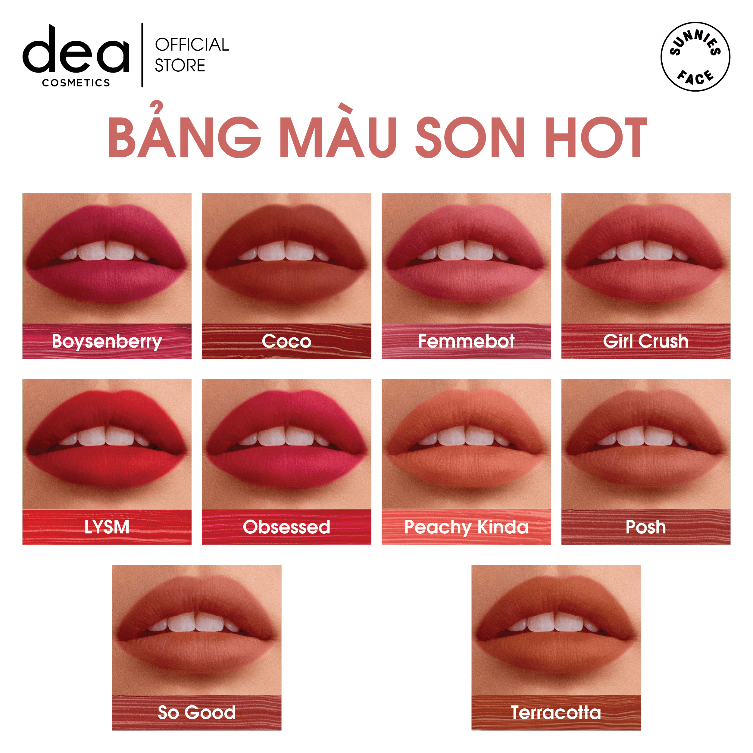 Son kem Sunnies Face Lip Dip hot 2022(có sẵn)