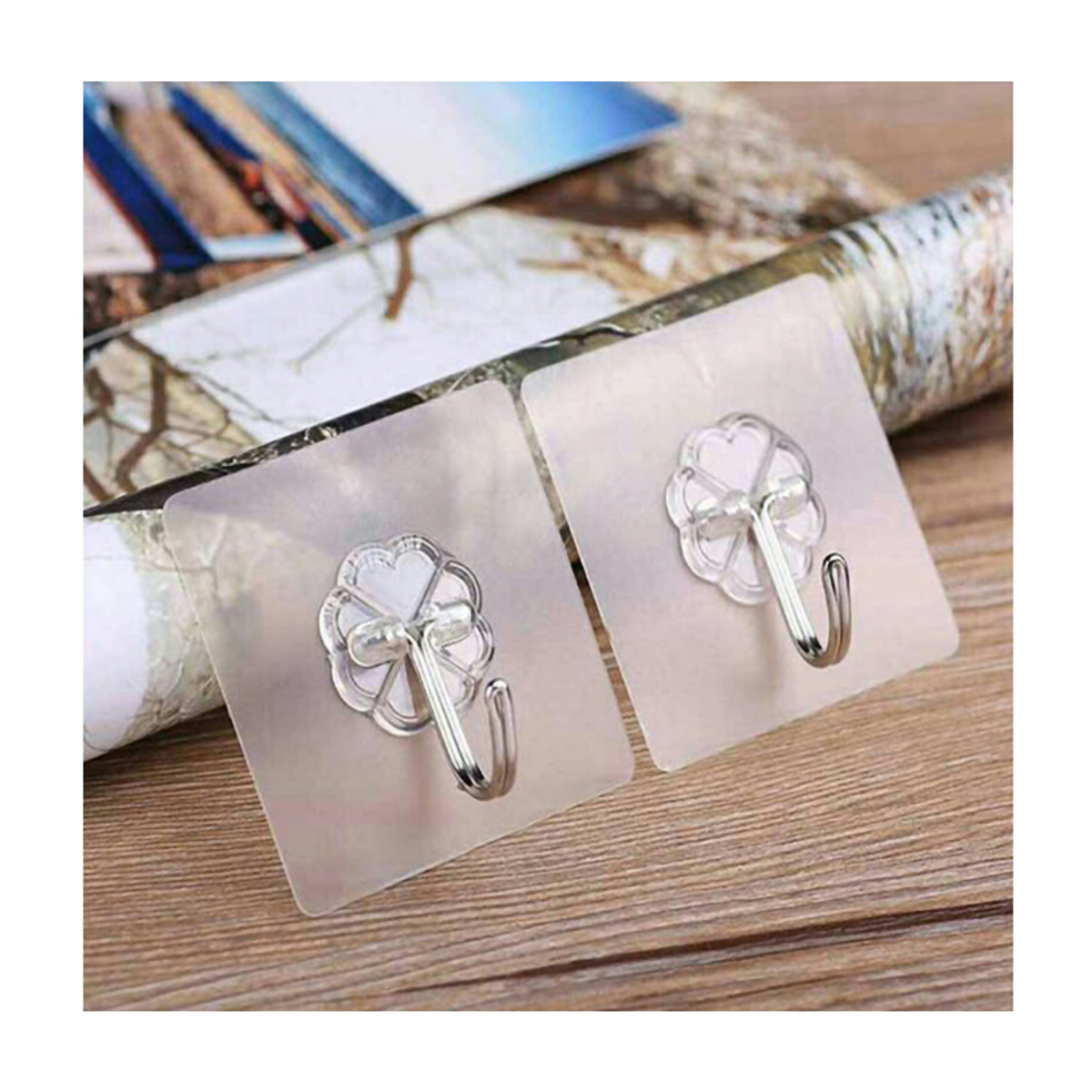 [Set 10 cái] Móc dán trong suốt chịu lực