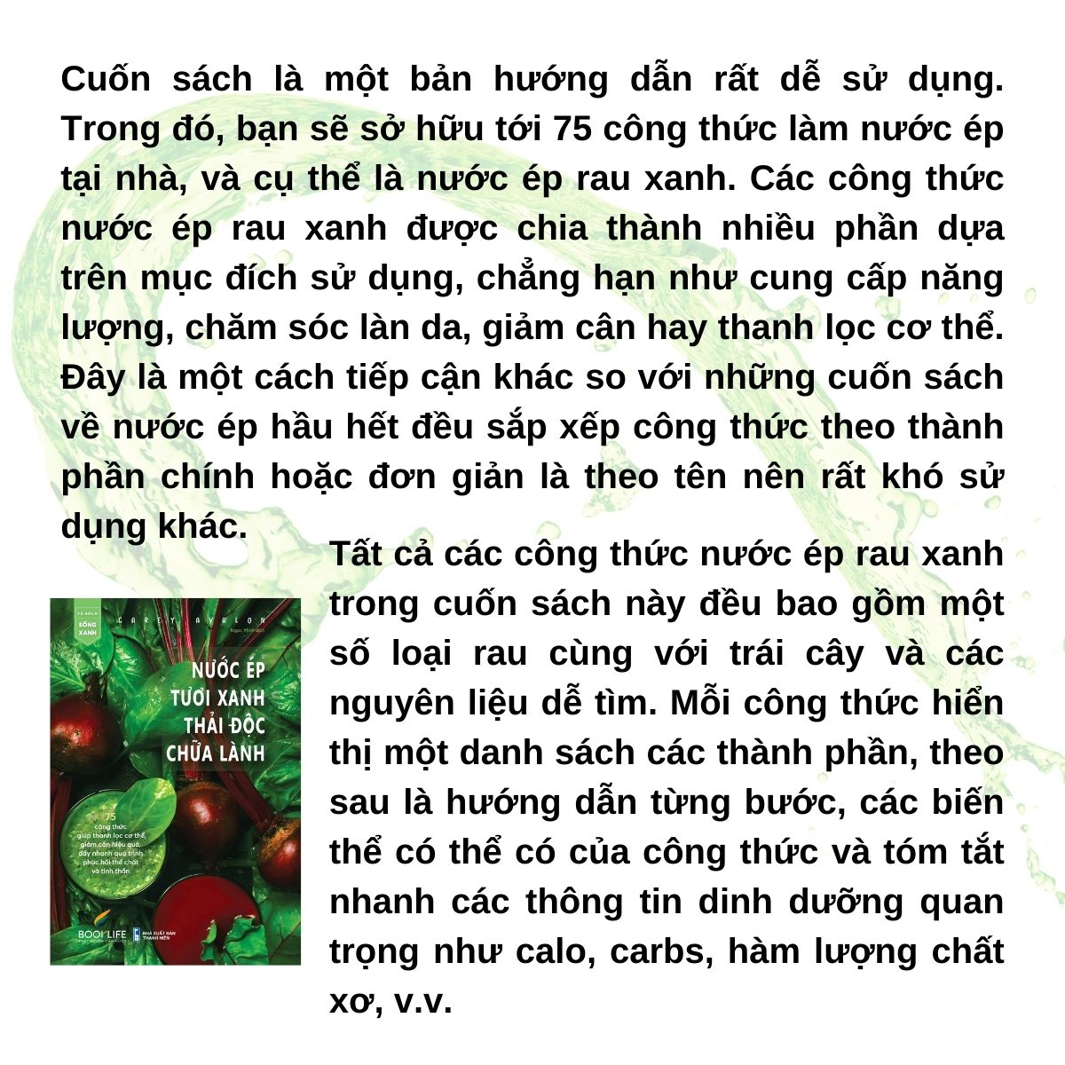 Sách - Nước Ép Tươi Xanh, Thải Độc Chữa Lành