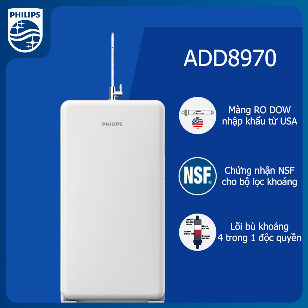 [Trả góp 0%] Máy lọc nước RO Alkaline Philips ADD8976/ADD8970