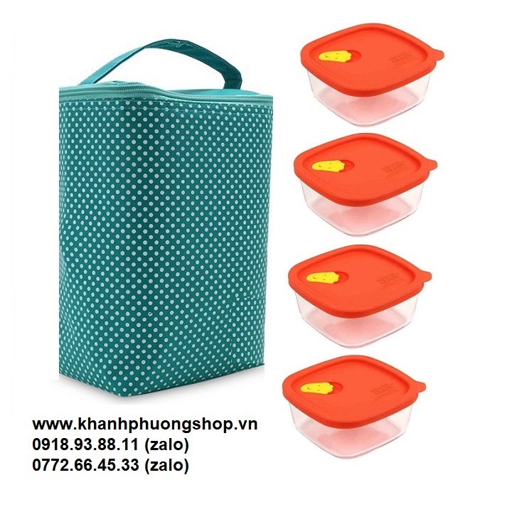 [HCM]bộ hộp cơm thủy tinh lock&lock - hộp cơm thủy tinh lock&lock
