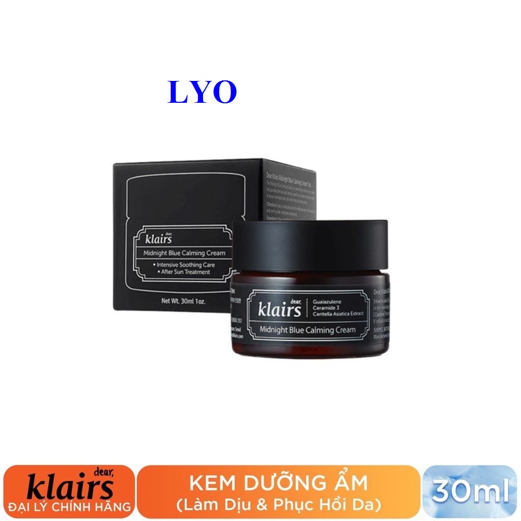 Kem dưỡng phục hồi, dưỡng ẩm da Klairs Midnight Blue Calming Cream Lyo.vn