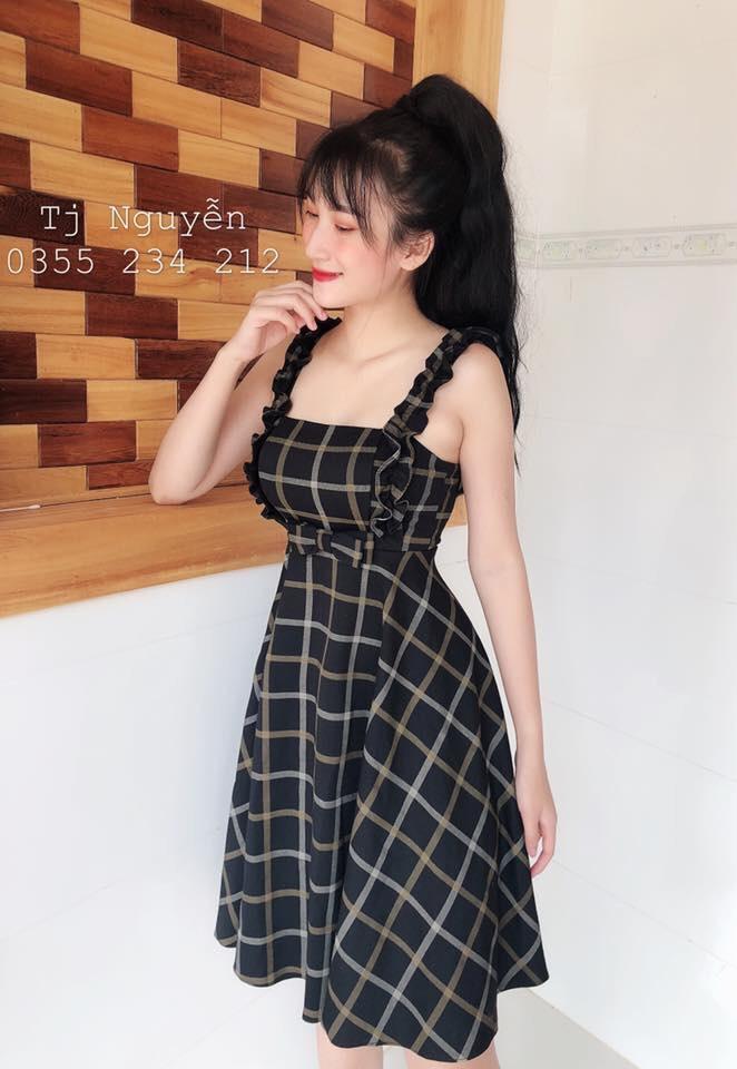 Đầm  2 dây có cúp ngực-TH