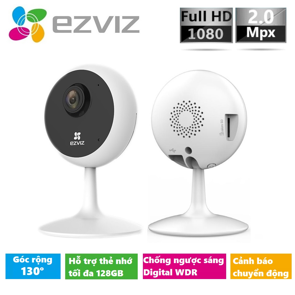Camera IP WIFI Ezviz CS-C1C-D0-1D2WFC 1080P - Đàm thoại 2 chiều