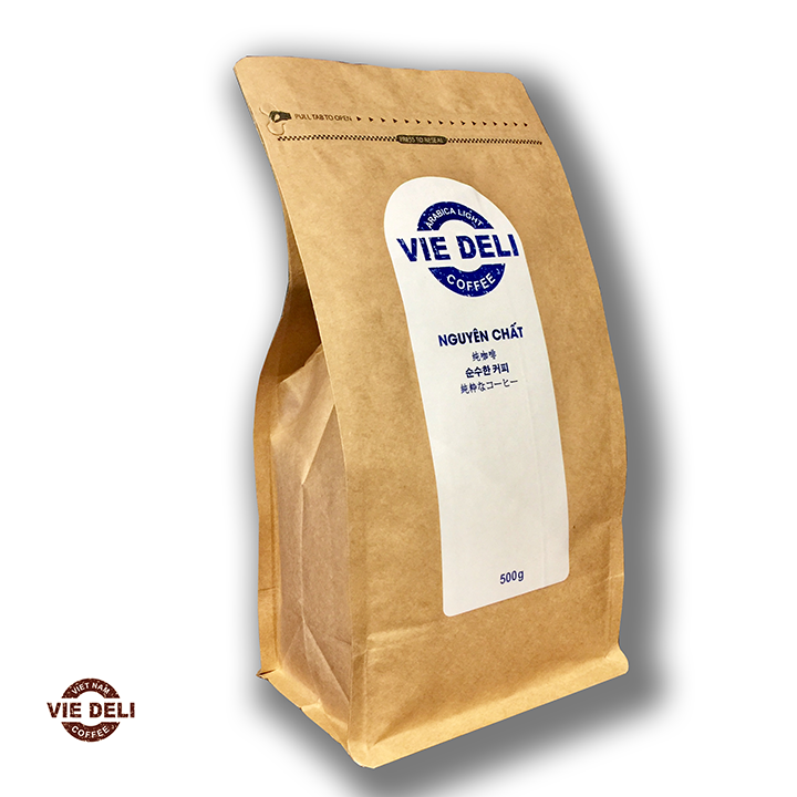 Cà phê hạt Arabica Light Viedeli, túi 500g