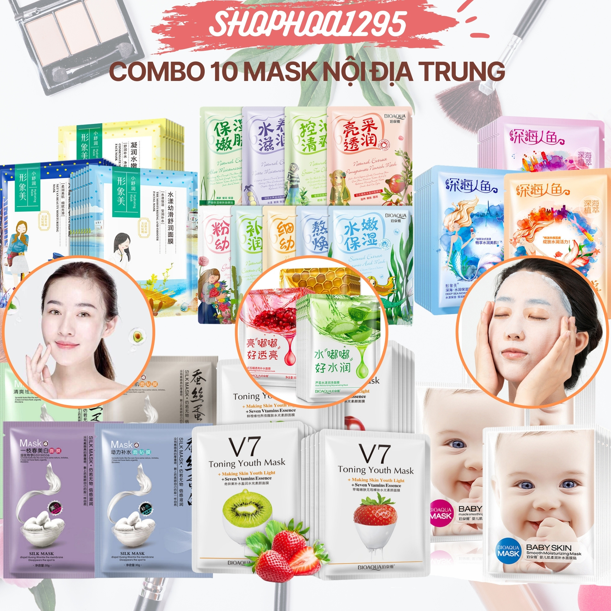 [HCM]Combo 10 Mặt Nạ Ngẫu Nhiên