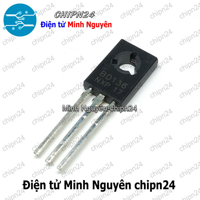 [5 con] (KT1) Transistor BD136 TO-126 PNP 1.5A 45V (D136 136) - HH005682