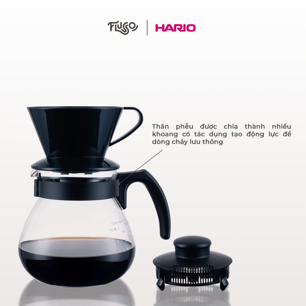 Bộ Bình Pha Cà Phê Teco Dripper 2-4 Cups 1 Lít TCD-100-