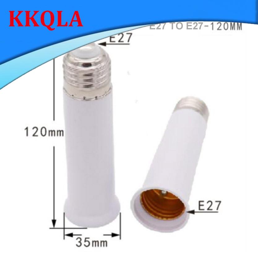 QKKQLA 6 size Flexible LED Light Bulb Base E27 to E27 extension extender adapter AC power Socket Screw Holder Converters Lamp Adapter
