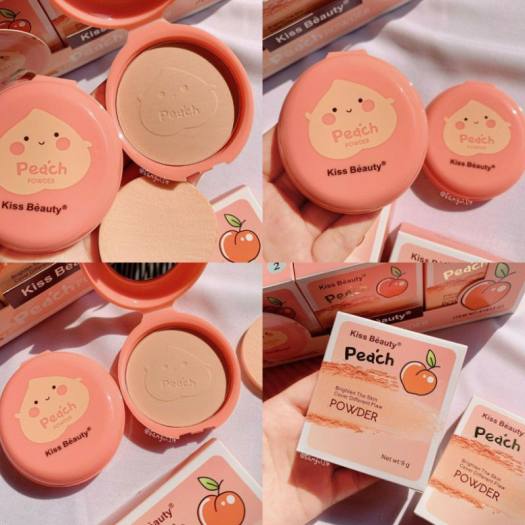 Phấn phủ bắt sáng KISS BEAUTY Peach