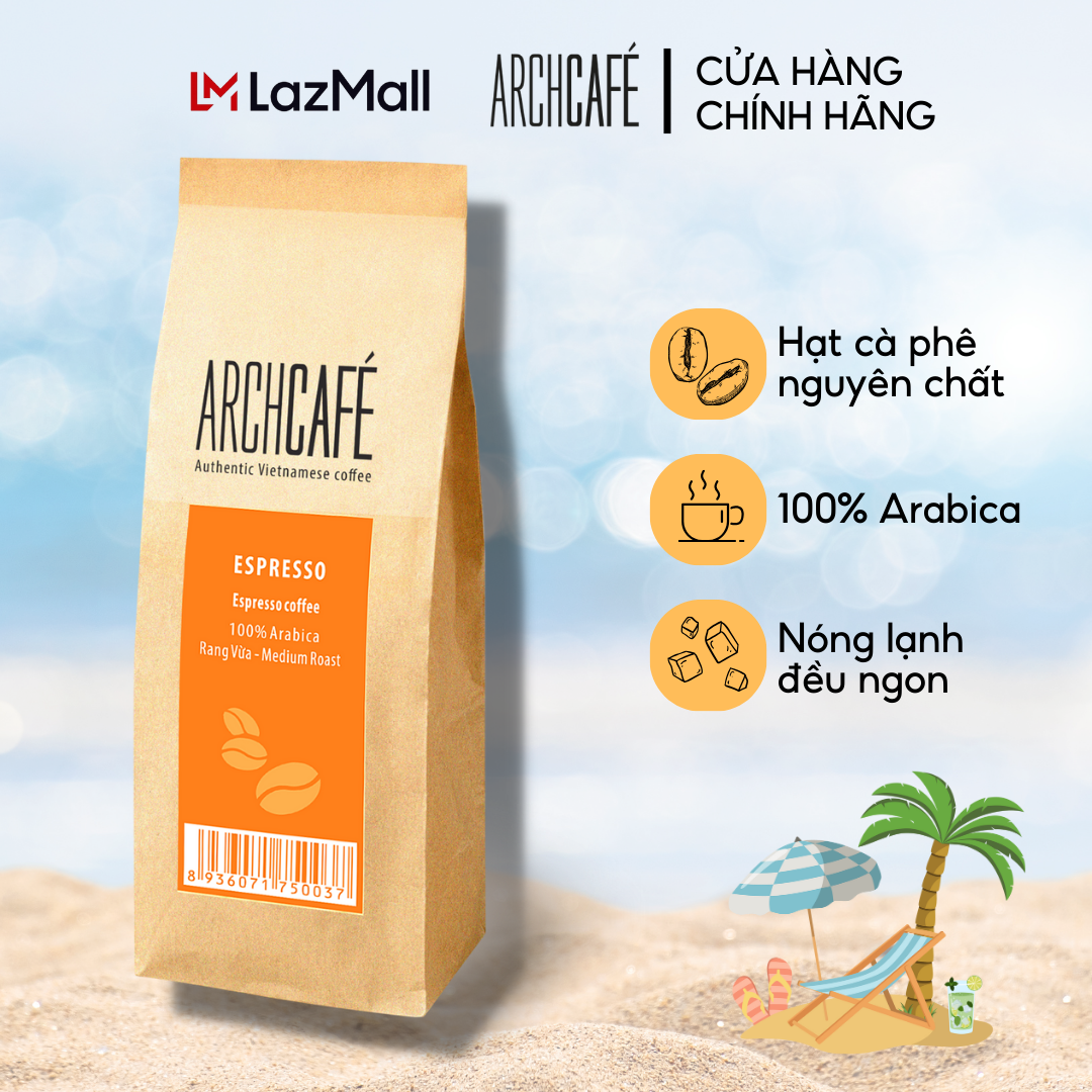 Espresso hoàn hảo (nhãn cam) - Cà phê bột rang xay Archcafé (500g/túi)