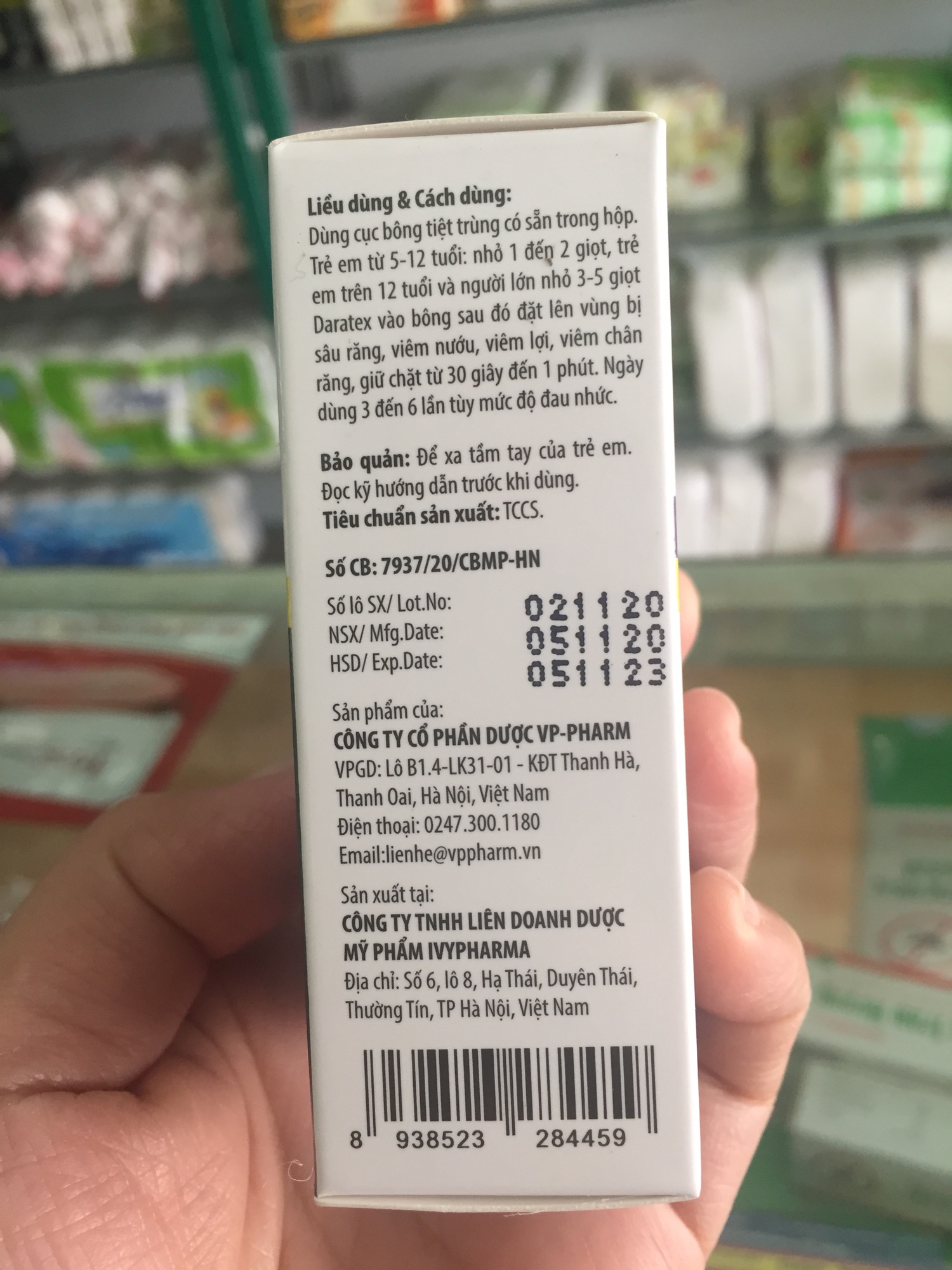 Chấm sâu răng Daratex