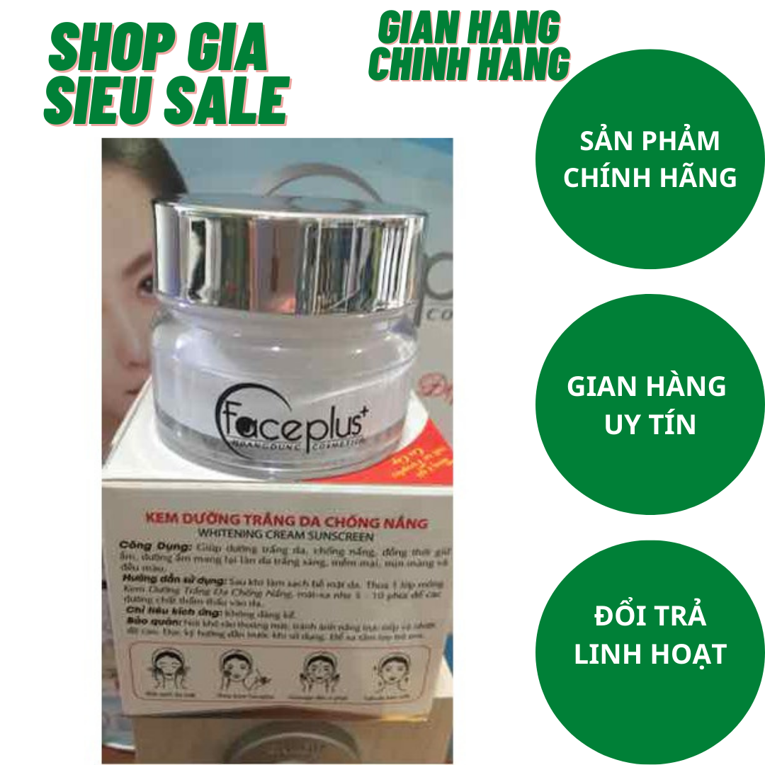 Kem dưỡng trắng da chống nắng face plus 25g