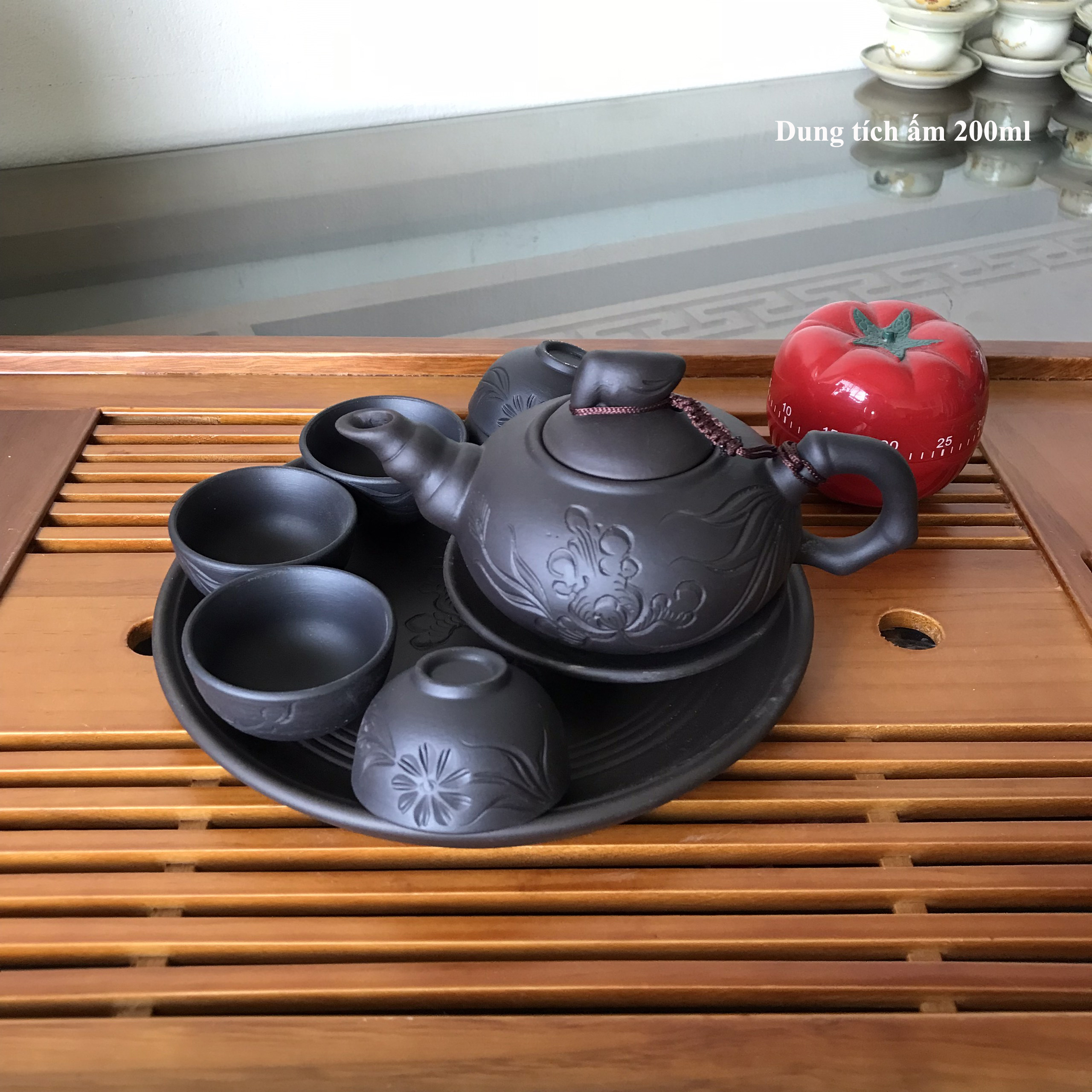 Ấm Chén Pha Trà Bát Tràng, Ấm Chén Uống Trà Bát Tràng GQA01