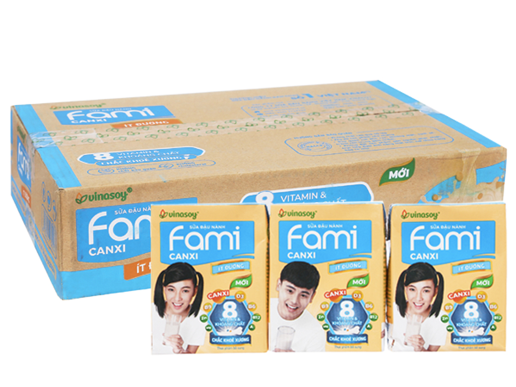 Siêu thị WinMart - Thùng 48 hộp sữa đậu nành Fami canxi ít đường 200ml