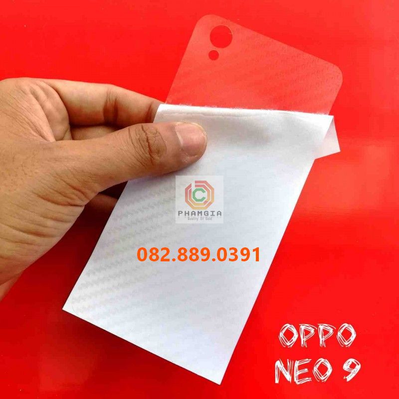 Miếng dán mặt lưng skin carbon Oppo Neo 9/ Neo 9s