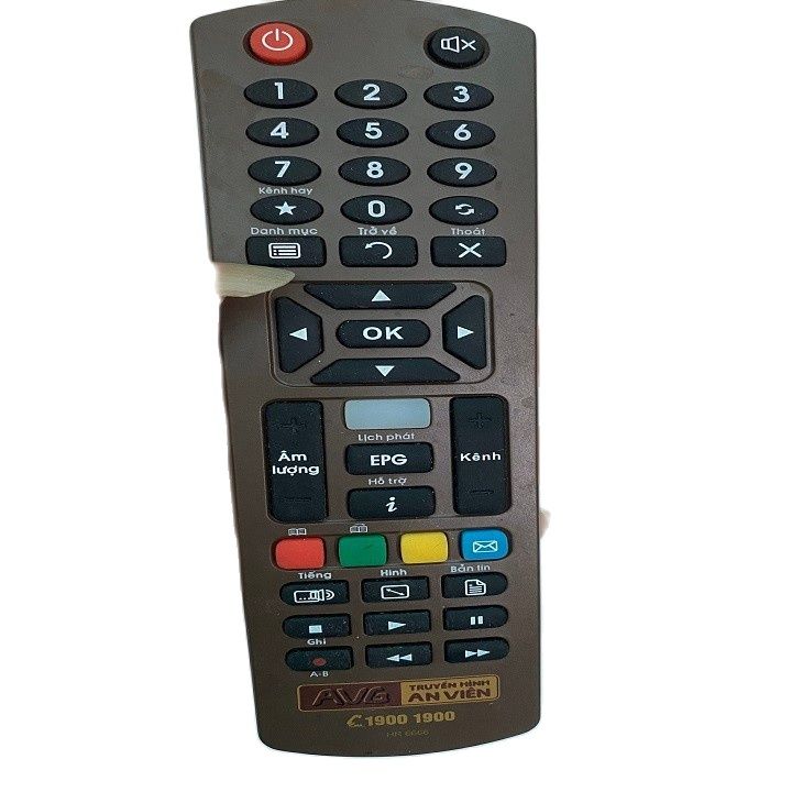 Điều khiển đầu thu AVG An Viên zin có đèn