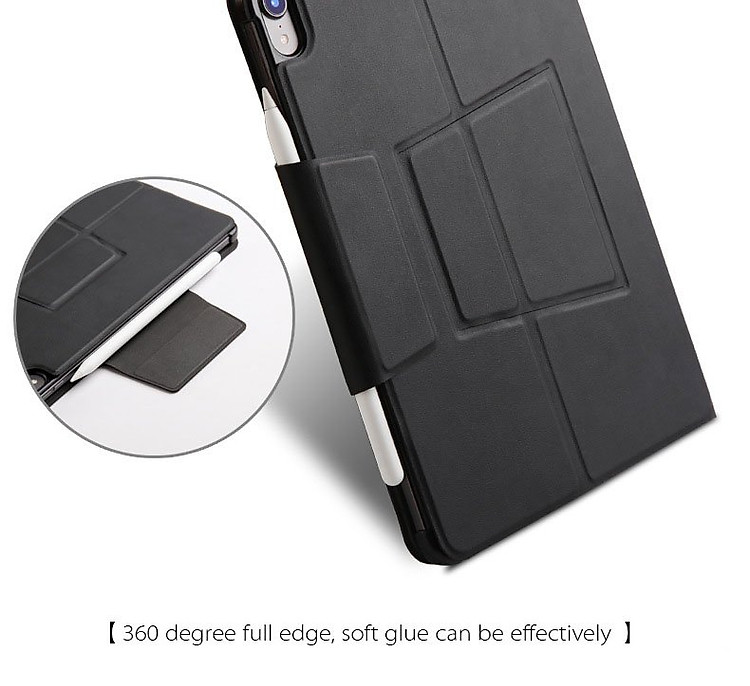 Bao da kèm bàn phím Bluetooth cho iPad Mini4/ iPad Mini 5 Đen ATUROS