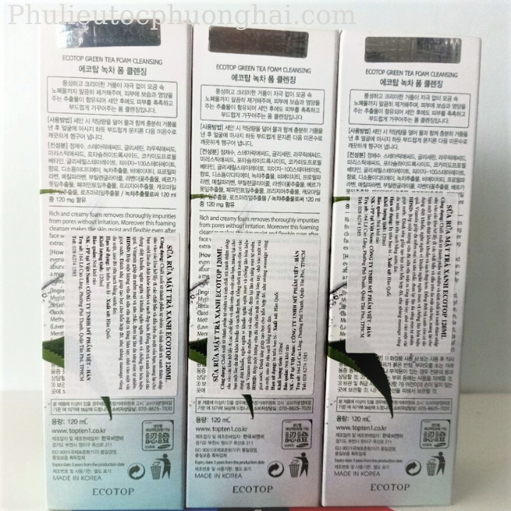 SỮA RỬA MẶT ECOTOP Trà Xanh