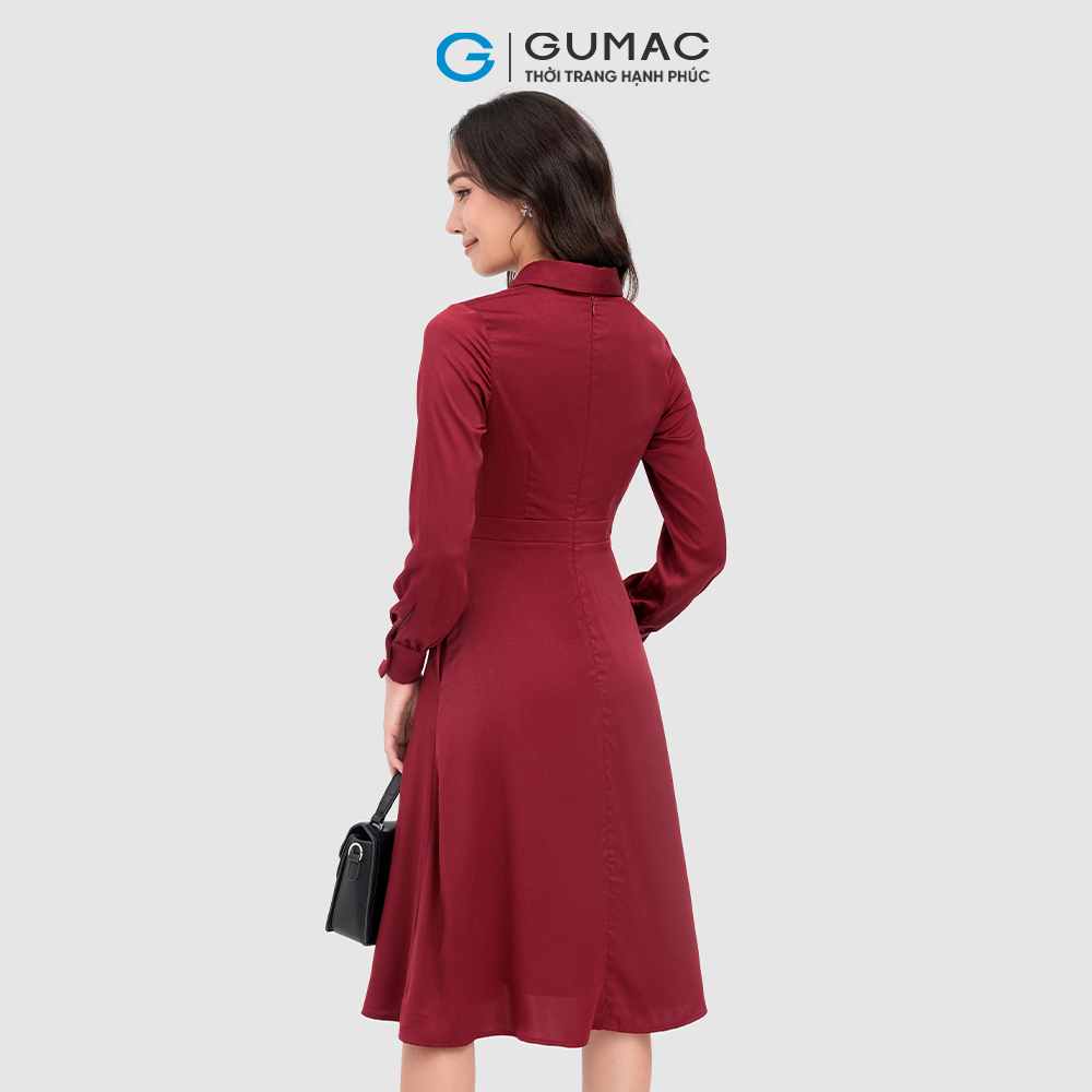 [15 - 17.5 | TẶNG QUÀ đơn từ 499K] Đầm sơ mi phom A thời trang GUMAC DC11098