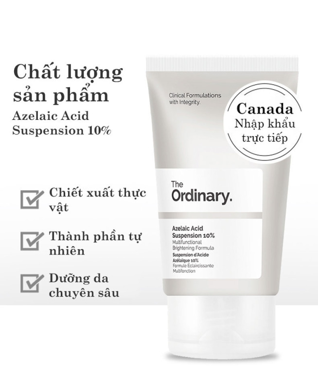 The Ordinary Azelaic Acid Suspension 10% Kem dưỡng trắng da ngừa mụn làm sáng da dưỡng ẩm Whitening Cream Skin Care Moisturizing giá rẻ