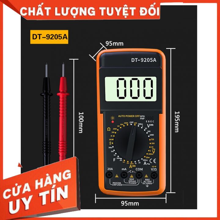 [SALE] - Đồng hồ đo điện vạn năng DT-9205A - Đã có pin