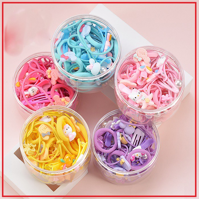Hộp 50 phụ kiện tóc cho bé gái