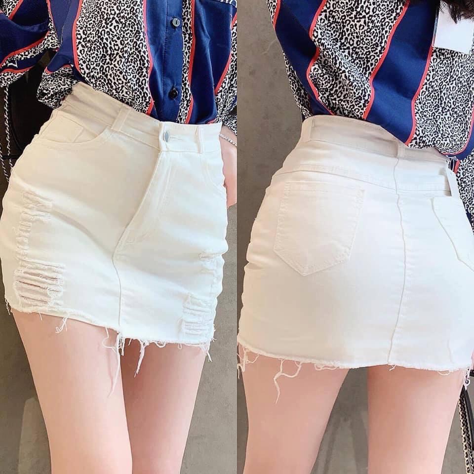 CHÂN VÁY JEAN NỮ CO GIÃN THỜI TRANG CAO CẤP CHERYSHOP94 DA03