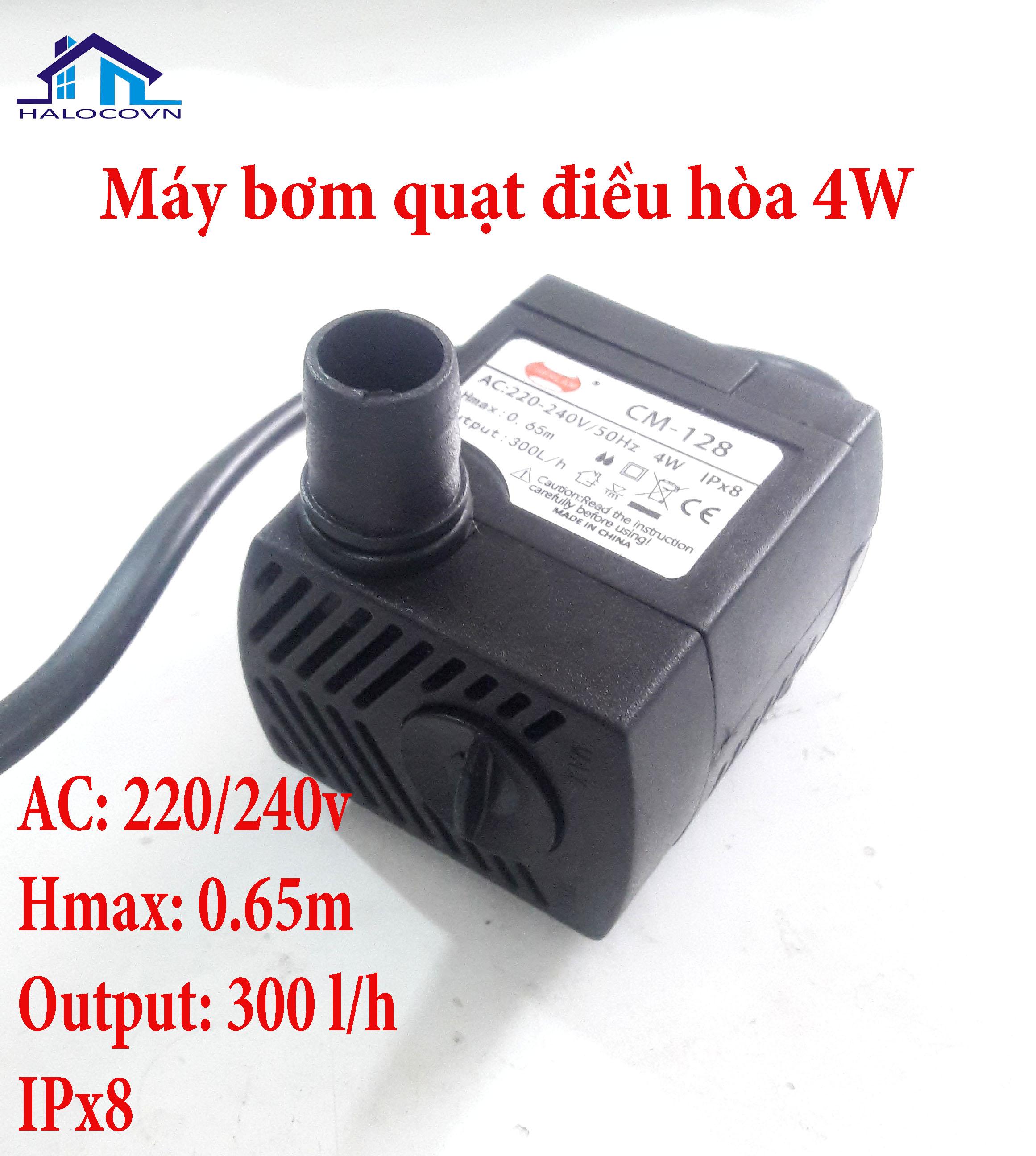 Máy bơm quạt điều hòa 4w _ máy bơm quạt làm mát 4w 0,65m BQDH4W