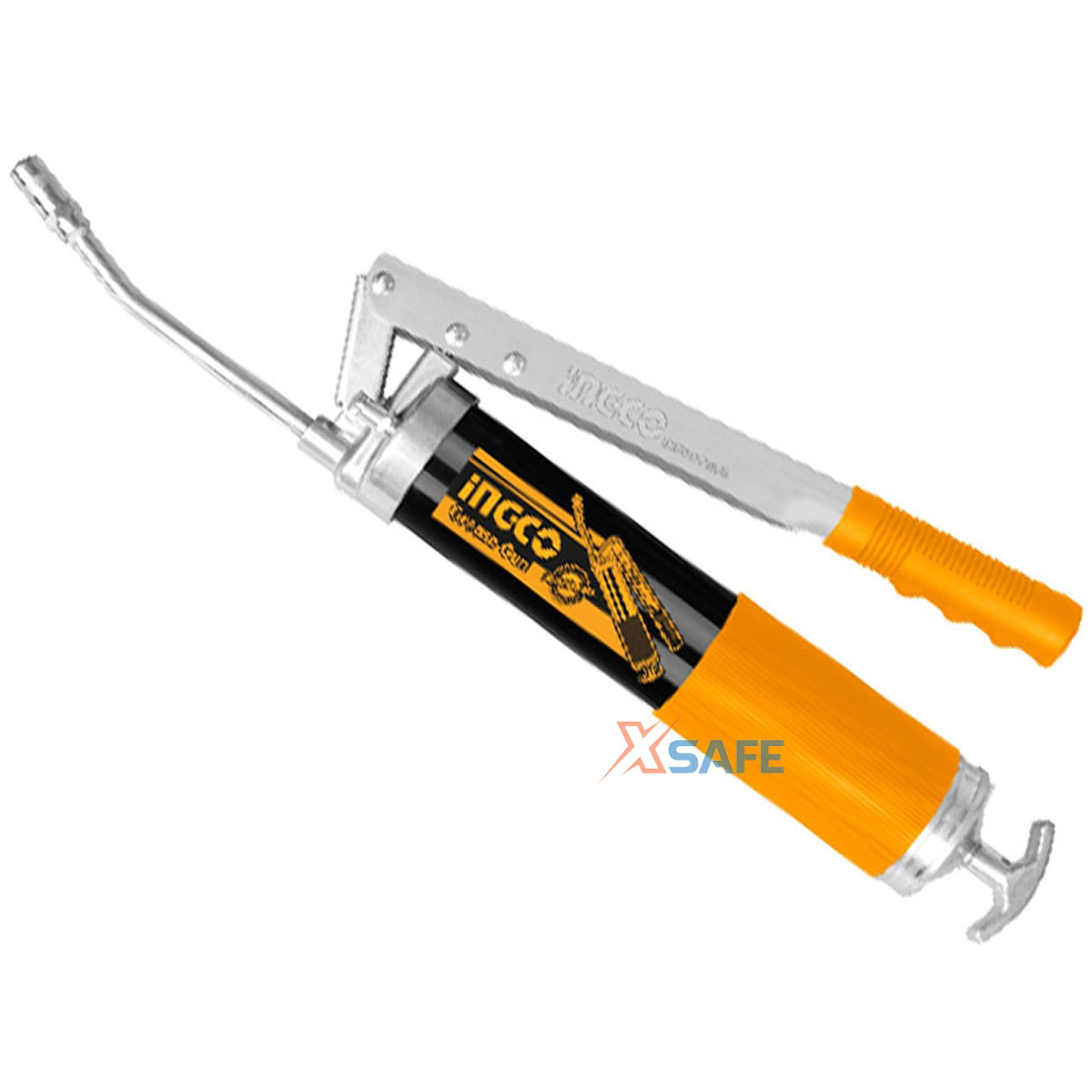 Súng bơm mỡ INGCO GRG015002 Tay cầm dễ dàng tạo lực đẩy Súng bơm cầm tay làm từ chất liệu cao cấp, chịu lực mạnh mẽ, phần sơn đen chống gỉ sét vượt trội