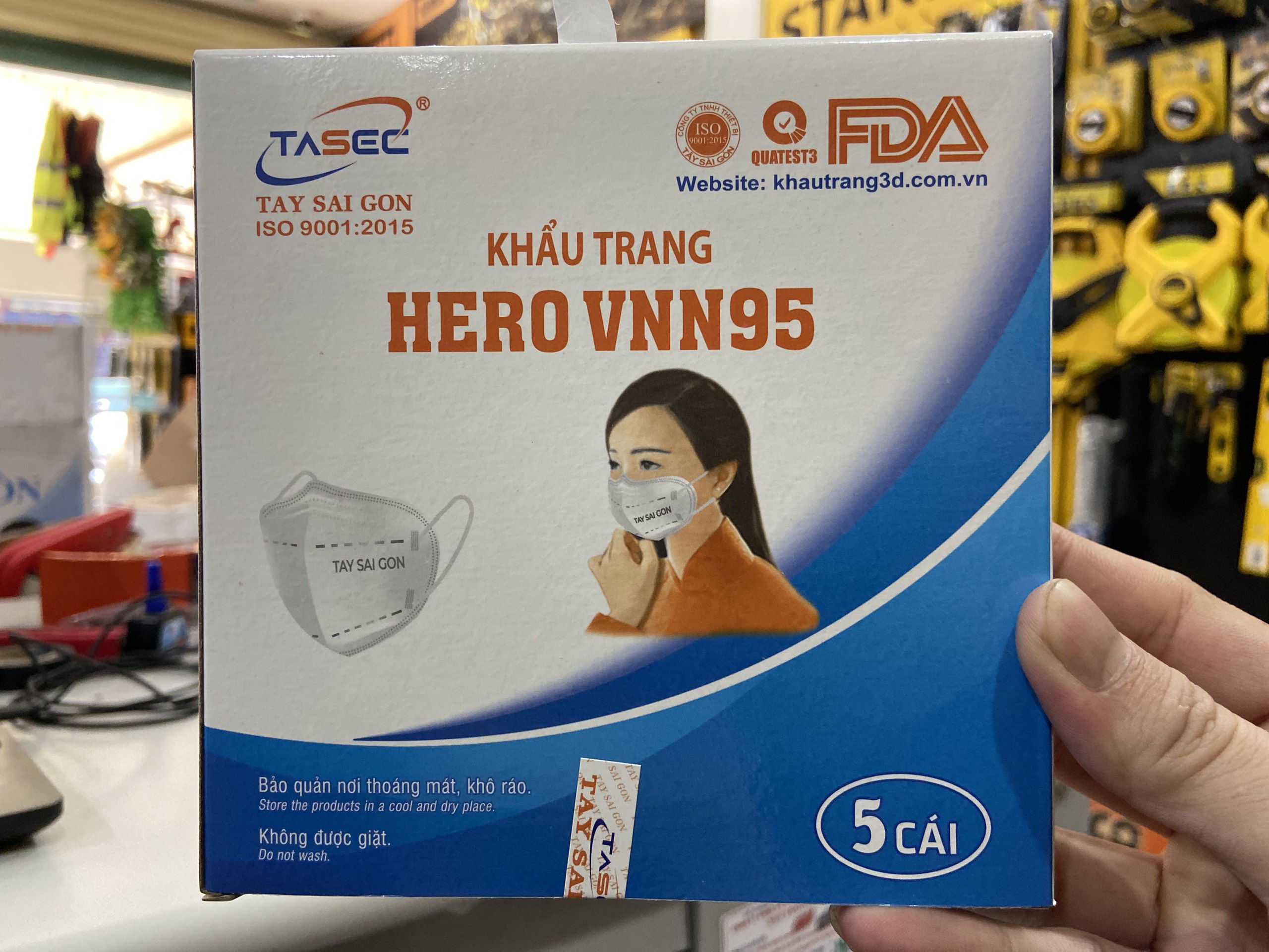Khẩu trang Hero VNN95 Tây Sài Gòn (hộp 5 cái)
