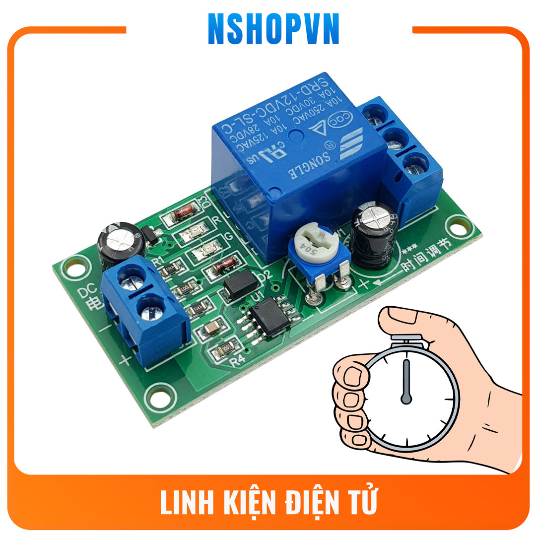 Module Relay Tạo Trễ 0-60s