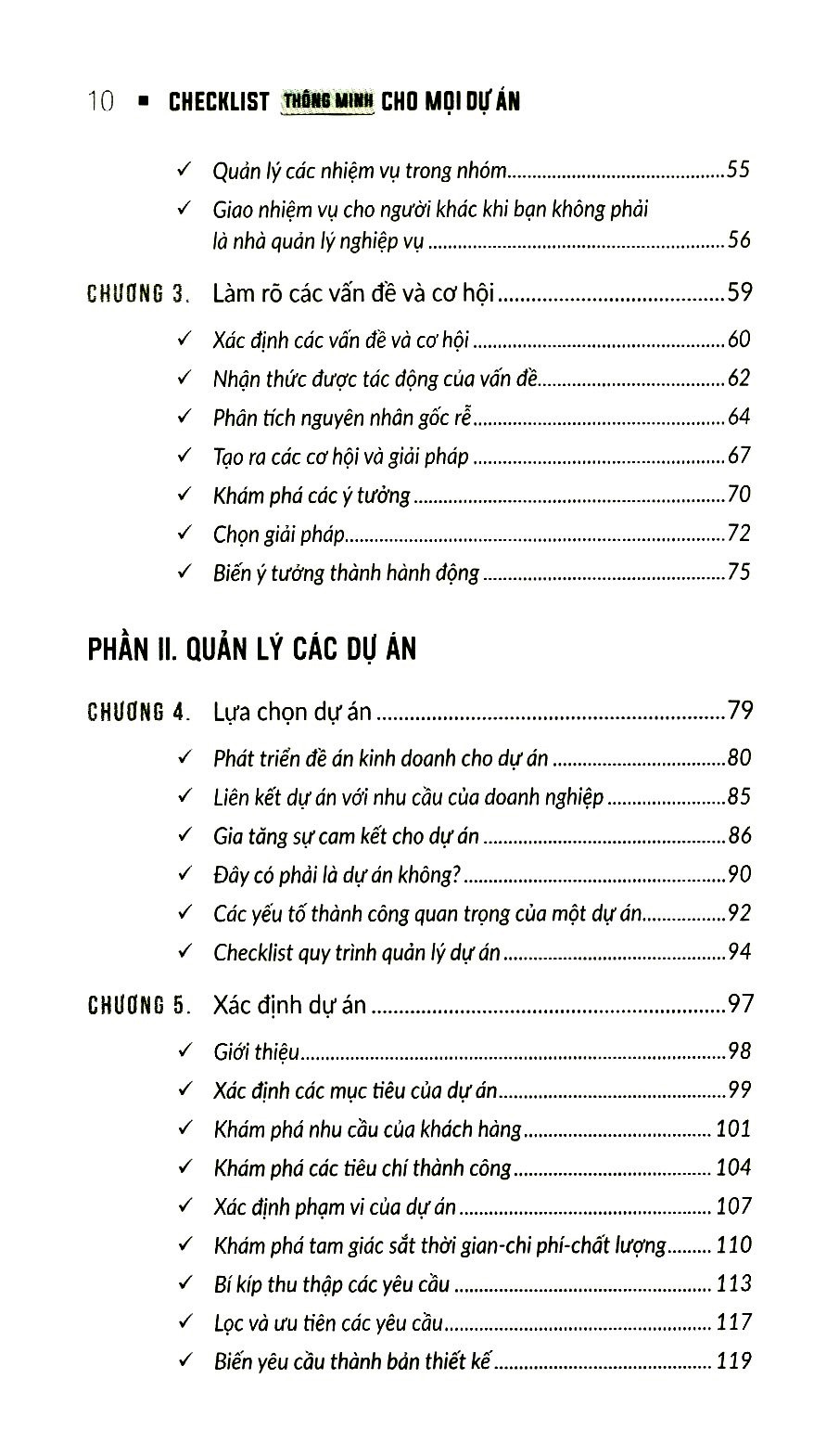 Sách - Checklist thông minh cho mọi dự án