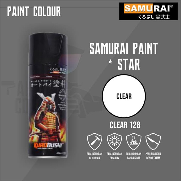 [hcm] 128 _ Sơn xịt sơn xe máy Samurai 128 màu trong _ Clear [CHĂM SÓC XE HƠI XE MÁY]