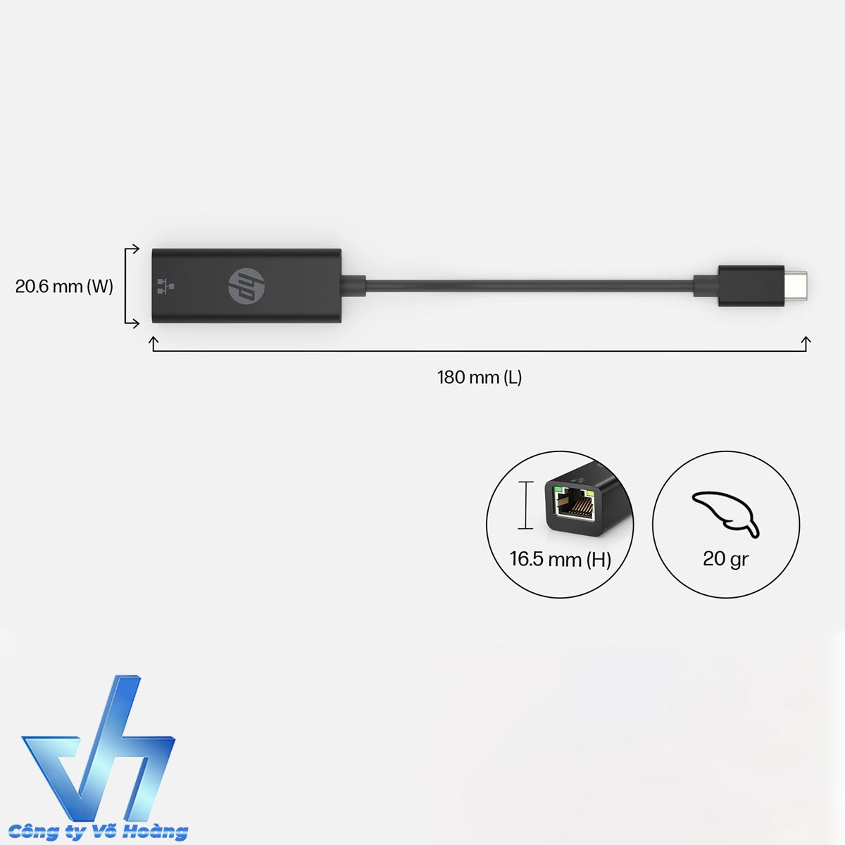 Cáp chuyển đổi Type C sang LAN HP adapter G2