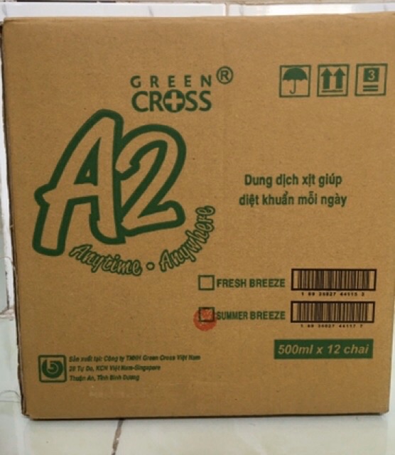 [HCM]Nước xịt diệt khuẩn Green Cross A2