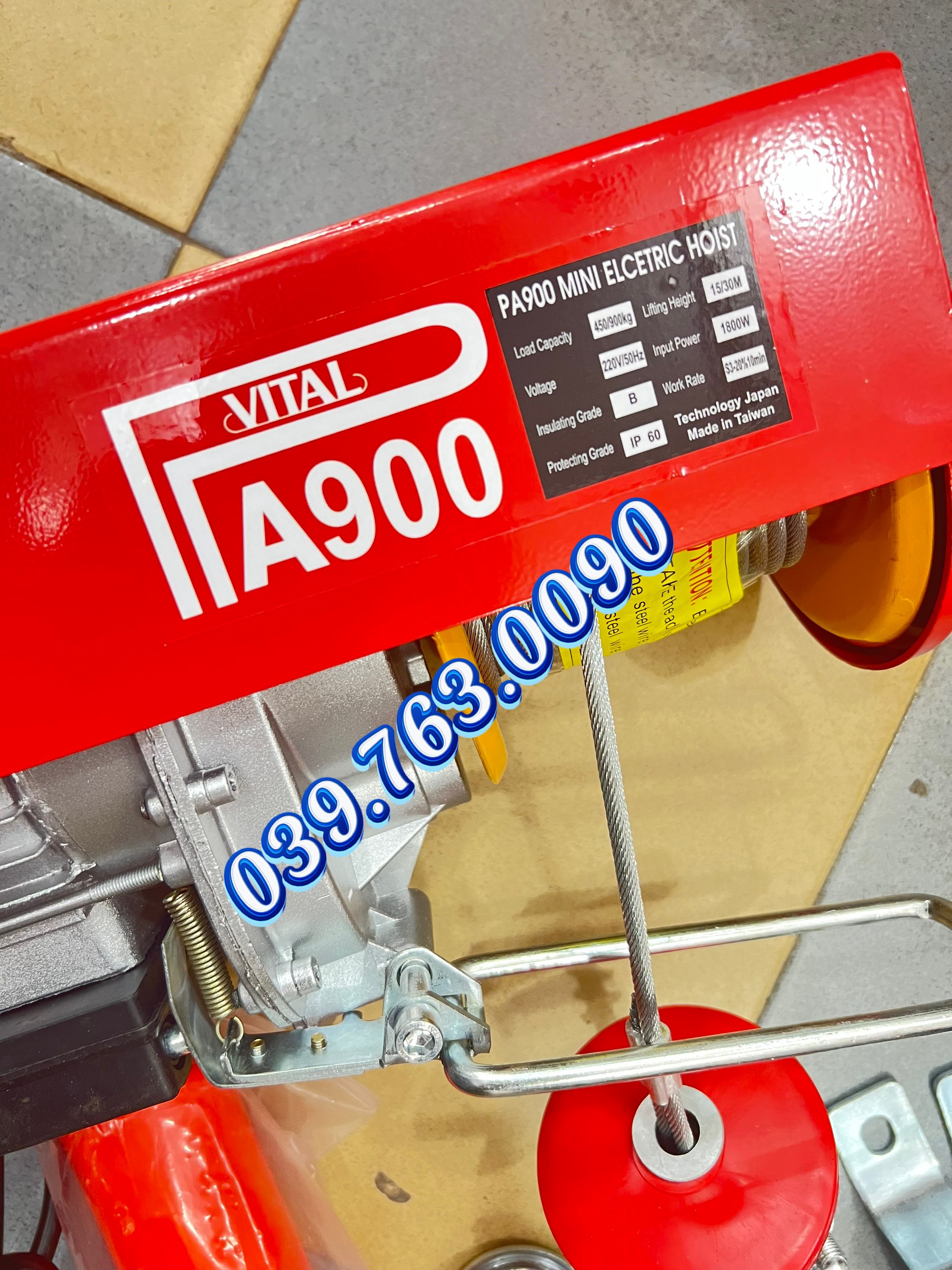 máy tời điện pa900 cáp dài 30m