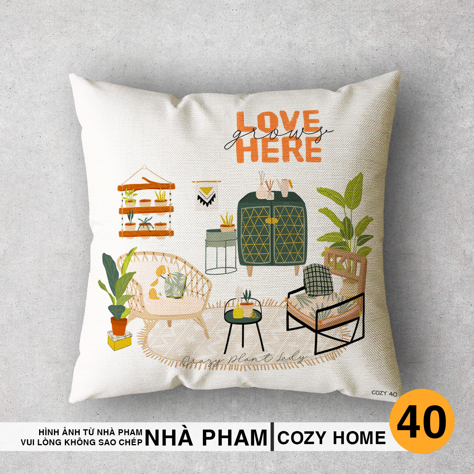 Gối Trang Trí Sofa COZY HOME (No21-No40) (45x45cm)