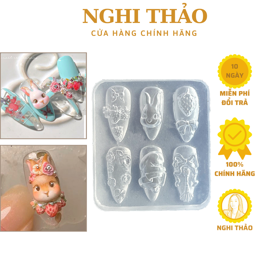 Khuôn silicon nail làm charm