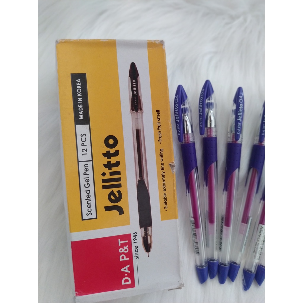 (HCM) Bút GEL Jellitto 0.4mm D-A P&T ( Xuất xứ Hàn Quốc )( Hộp 12 cây)