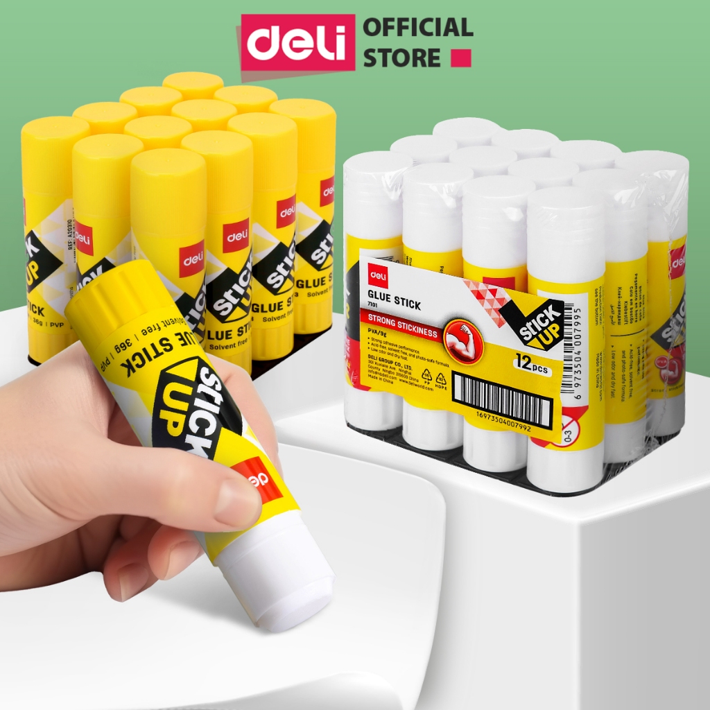 Hồ khô keo dán giấy học sinh deli - 9/15/20/36g khô nhanh siêu dính mùi thơm nhỏ gọn tiện lợi làm thủ công văn phòng - ea20110